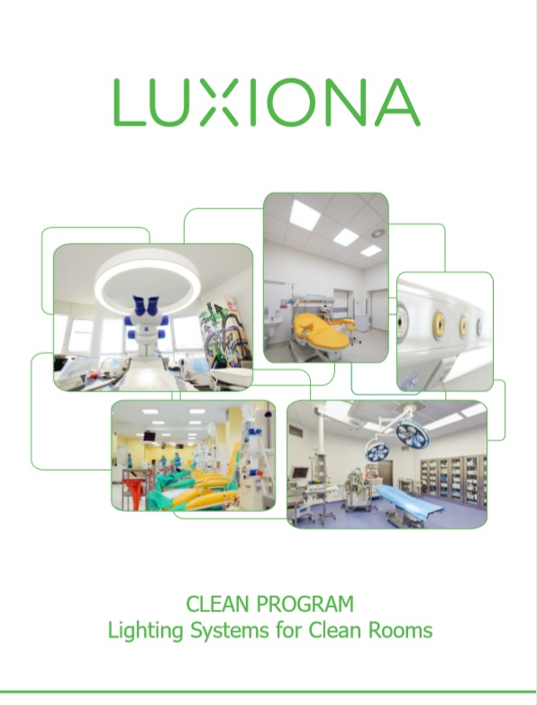 LUXIONA Clean program - lighting systems for clean rooms leaflet